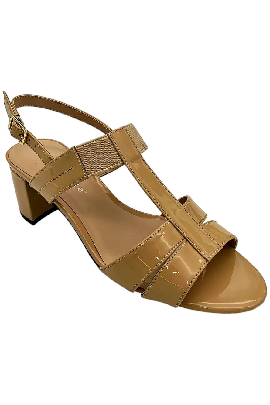 David Tate Women's Secret Dressy T-Strap Heel Nude - Wide